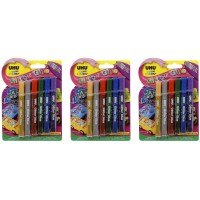 UHU 17216,Glitter Glue 6 x 10 ML Original - Lot de 3