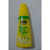 UHU 96581 Twist&Glue Colle Extra Forte Multi-Materiaux Collage Precis Fin Large sans Solvant Flacon 35 ml Transparen