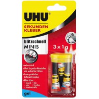 UHU Power Glue Ultra rapide Minis Minis - gel 3 x 1 g Gel