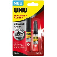 UHU 46140 Colle instantanee en plastique Transparent