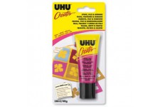 UHU colle Creativ' tissu, feutrine et rubans - souple et resistante, ultra rapide, sans solvants, transparente, tube 38ml