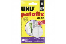 Pastilles adhesives - UHU 47910 patafix homedeco, amovible, blanc