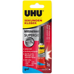 Uhu 45565 colle gel tout usage extra-puissante sans odeur 3 g