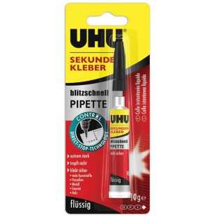UHU 634283 Colle Instantanee Pipette 10 g
