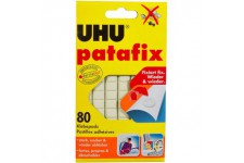 UHU Patafix Pastilles adhesives repositionnables decollables Blanc - Lot de 80 pastilles