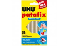 Pastilles adhesives Patafix detachable Transparent Etui de 56