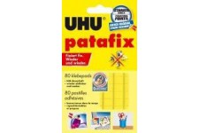 UHU© UHU Patafix Original Lot de 80 pastilles adhesives reutilisables Jaune