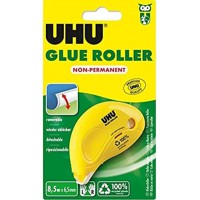 Uhu 50520 Roller de colle Dry&Clean repositionnable, 8,5 m x 6,5 mm
