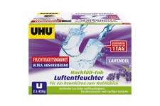 UHU 3-53176 Luftentfeuchter Nachfulleinheit Unite de Recharge pour deshumidificateur, 2 x 450 g