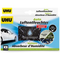 UHU 53495 Deshumidificateur de voiture reutilisable contre les problemes d'humidite dans la voiture, 300 g, noir