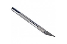 84010 00 Scalpel avec poignee en metal et lame interchangeable, 12 cm, argent