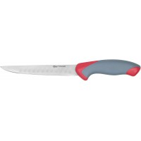 Clauss t-18416 couteau avec revetement nitrure de titane, lame 16 cm gris/rouge