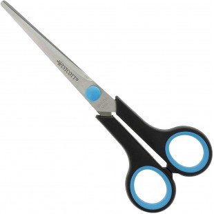 E-30271 00 Ciseaux EasyGrip/Softgrip 18 cm Bleu/Noir