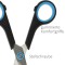 E-30271 00 Ciseaux EasyGrip/Softgrip 18 cm Bleu/Noir