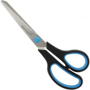  E-30283 00 - Ciseaux de 20,1cm/8" Easy Grip et Softgrip - Lames inoxydables - Anneaux en plastique bleu et noir