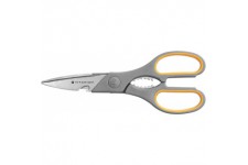  E-30486 00 - Ciseaux multifonctions Titanium Super avec anneaux Softgrip - 21 cm - gris et jaune