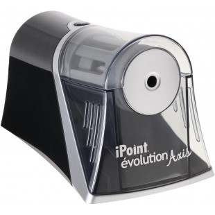iPoint Axis E-15510 00 - Taille-crayon electrique - Arret automatique - gris et noir