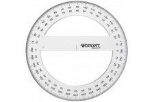 E-10136 00 - Rapporteur circulaire en plastique - 15 cm - transparent