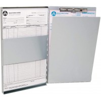  E-17004 00 - Porte-document en aluminium - Format A4 - Avec planchette a  pince - Ouverture laterale