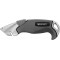 E-84023 00 cutter de securite en alliage aluminium avec manche antiderapante, largeur de lame 18 mm, gris/noir