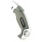 E-84023 00 cutter de securite en alliage aluminium avec manche antiderapante, largeur de lame 18 mm, gris/noir