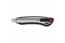 cutter e-84024 00 alliage aluminium avec poignee souple, largeur 9 mm (gris/noir)