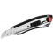 cutter e-84025 00 alliage aluminium avec poignee souple, largeur 18 mm (gris/noir)