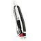 cutter e-84025 00 alliage aluminium avec poignee souple, largeur 18 mm (gris/noir)