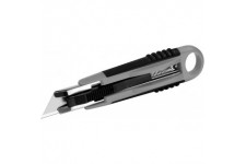 e-84026 00 cutter professionnel en plastique-poignee souple-largeur de la lame: 18 mm (gris/noir)