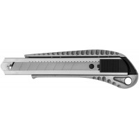 cutter e-84028 00 aluminium alliage poignee ergonomique, largeur 18 mm (gris/noir)