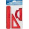 10301 00 Regle flexible, 3 pieces, plastique Lot de 3 couleurs assorties