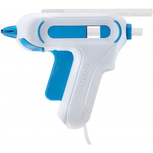 E-16758 00 Mini Pistolet a  Colle avec 2 batons de Colle Blanc/Bleu