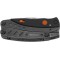 E-84035 00 Outil multifonction 6 fonctions en acier inoxydable avec eclairage LED integre et etui Noir 10,5 cm