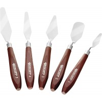 E-40200 00 Lot de 5 spatules en acier inoxydable Marron/argente