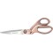 E-16459 00 Ciseaux vintage Lames en acier inoxydable 9 cm Manche effet cuivre 20,4 cm