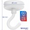 E-10829 00 Crochet magnetique en neodyme, 48 mm, adherence jusqu'a env. 60 kg, blanc