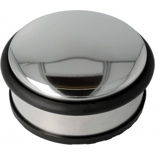 E-19001 00 Butoir de porte rond en acier inoxydable 10 x 4 cm 1400 g Argente