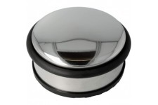 E-19001 00 Butoir de porte rond en acier inoxydable 10 x 4 cm 1400 g Argente