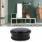 E-19002 00 Butoir de porte, rond, en acier inoxydable, antiderapant, 10 x 4 cm, 1400 g, noir