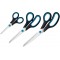 N-90027 00 Set de ciseaux Easy Grip - 3 unites 13/21 / 25 cm - bleu et noir & Amazon Basics Lot de 2 paires de ciseaux ergonomiq