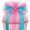 The Pink Dots Lot de 1 noeuds a  tirer Bleu/rose/blanc