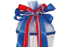 Noeud pour sac d'ecole Blue Berry - Pret a  l'emploi - Dimensions : 50 x 23 cm