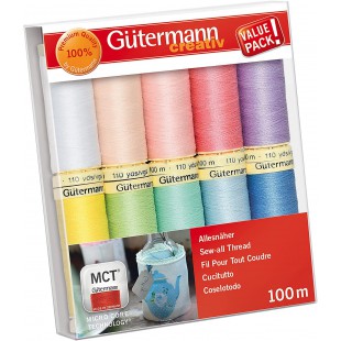 Lot de fils, multicolore, 100 m GUT_734006-2