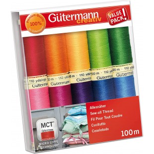 Lot de fils multicolores, 2 x 10 x 11,5 cm GUT_734006-3