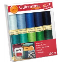 Gutermann creativ Set de fil a  coudre avec 10 bobines de fil Pour Tout Coudre 100 m dans differents coloris