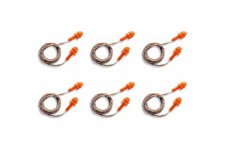Whisper Bouchon anti-bruit SNR 23 dB reutilisables avec cordon, Lot de 50