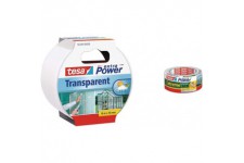 tesa Extra power clair Ruban adhesif - Impermeable Exterieur Ruban de reparation transparent 10 m x 50 mm & Extreme P