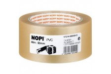 Lot de 6 : NOPI Ruban adhesif d'emballage en PVC,50mm x 66m,transparent
