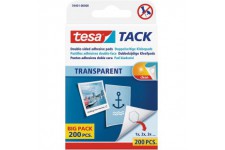 Tesa TACK Pate a  Fixer - Gommettes Adhesives Repositionnables pour Fixer des Objets Legers sur des Surfaces Solides - 200 Pasti