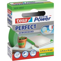 TESA Rubans toile adhesif Extra power 19 mm x 2,75 m Vert